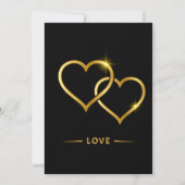 Moderne foto save the date zwart en goud luxe (Achterkant)