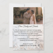 Moderne foto save the dates | Elegante trouwtemp Date (Achterkant)