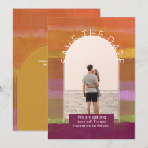 Moderne Foto Save The Dates Huwelijk