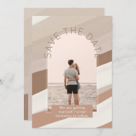 Moderne Foto Save The Dates Huwelijk Kaart
