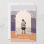 Moderne Foto Save The Dates Huwelijk Kaart (Voorkant)