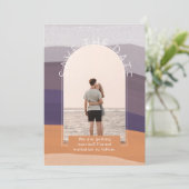 Moderne Foto Save The Dates Huwelijk Kaart (Staand voorkant)