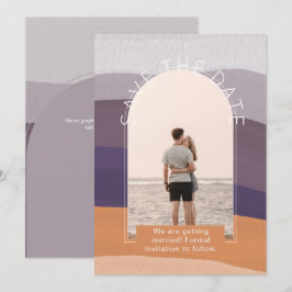 Moderne Foto Save The Dates Huwelijk Kaart