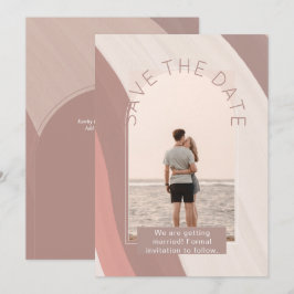 Moderne Foto Save The Dates Huwelijk Kaart