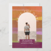 Moderne foto save the dates trouwkaart bedankkaart (Voorkant)