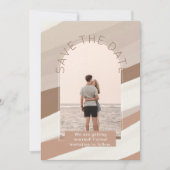 Moderne foto save the dates trouwkaart kaart (Voorkant)