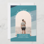 Moderne foto save the dates trouwkaart kaart (Voorkant)