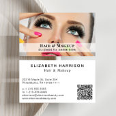 Moderne Foto Schoonheid Haar Make-up QR Code Visitekaartje