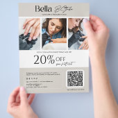 Moderne Foto Schoonheidssalon Nagelstylist Flyer (Hand)