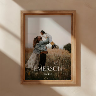 Moderne Foto Script Familie Erfstuk Muur Kunst Poster
