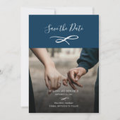 Moderne foto script save the date (Voorkant)
