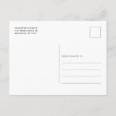 Moderne Foto Script Save The Date Aankondigingskaart (Achterkant)