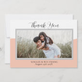 Moderne Foto & Script Tekst Trouw Dankkaart Kaart (Voorkant)
