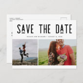 Moderne foto Sla het Briefkaart Datumaankondiging  (Voorkant / Achterkant)