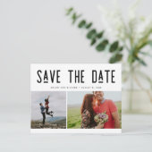 Moderne foto Sla het Briefkaart Datumaankondiging  (Staand voorkant)