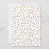 Moderne foto Sla het Datumscript Hart Confetti Kaart (Achterkant)