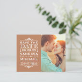 Moderne  Foto slaat de datum-aankondiging op Aankondigingskaart (Staand voorkant)