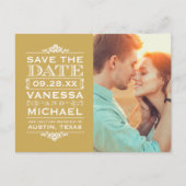 Moderne  Foto slaat de datum-aankondiging op Aankondigingskaart (Voorkant)