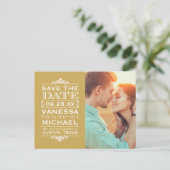 Moderne  Foto slaat de datum-aankondiging op Aankondigingskaart (Staand voorkant)