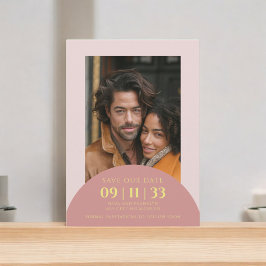 Moderne foto slaat de trouwdatum kaart op
