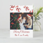 Moderne foto Snoeprietkerstmis Feestdagenkaart (Staand voorkant)