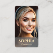 MODERNE FOTO Social Media logo QR Code Visitekaartje (Voorkant)