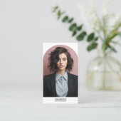 Moderne foto social media stylist met QR code Visitekaartje (Staand voorkant)