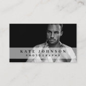 Moderne foto Sociale media QR Code Business Logo Visitekaartje (Voorkant)