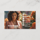 Moderne foto sociale media visitekaartje (Voorkant)