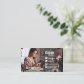 Moderne foto sociale media visitekaartje (Staand voorkant)