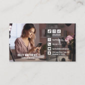 Moderne foto sociale media visitekaartje (Voorkant)