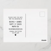 Moderne foto sparen de aankondiging van het huweli (Achterkant)