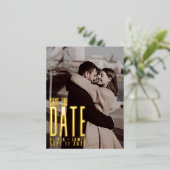 Moderne foto sparen de aankondiging van het huweli (Staand Voorkant)