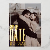 Moderne foto sparen de aankondiging van het huweli (Voorkant)