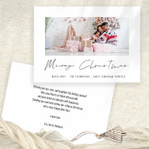Moderne foto stijlvol script Kerstkaart