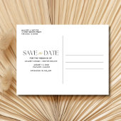 Moderne foto Stijlvolle bruiloft Save the Date Aankondigingskaart