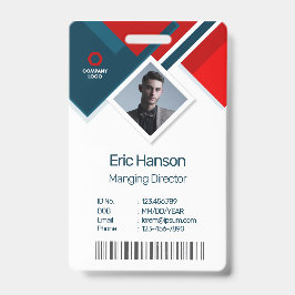 Moderne foto, streepjescode, Logo, naam Badge