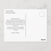 Moderne foto Stusty Blue Wedding Dank je Briefkaart (Achterkant)