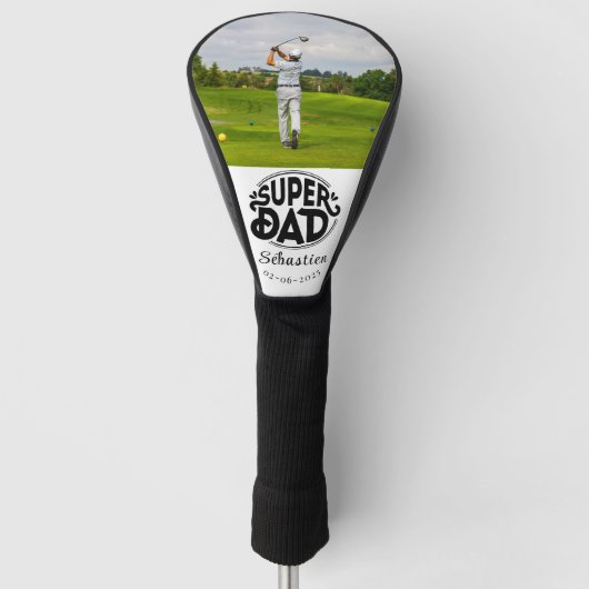 Moderne foto super dad Golf Head Hoesje Golfheadcover (Voorkant)