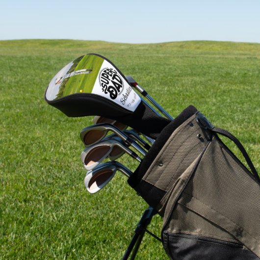 Moderne foto super dad Golf Head Hoesje Golfheadcover (Insitu)