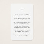 Moderne foto sympathie begrafenis gebed Kaart (Achterkant)