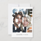 Moderne foto tekst Lijst bruiloft Save The Date (Voorkant)