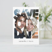 Moderne foto tekst Lijst bruiloft Save The Date (Staand voorkant)