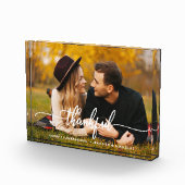 Moderne foto Thankful Script Photo Block (Rechts)