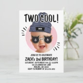 Moderne foto toevoegen | Kinder 2e Verjaardag Twee Kaart (Staand voorkant)