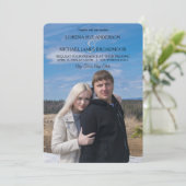 Moderne Foto Top Tekst Verticale Huwelijksuitnodig Kaart (Staand voorkant)