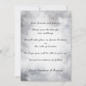 Moderne foto Transparante tekst Overlay Wedding Save The Date (Achterkant)