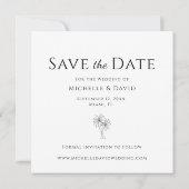 Moderne Foto Tropische Palmbomen Bestemming Save The Date (Achterkant)