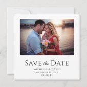 Moderne Foto Tropische Palmbomen Bestemming Save The Date (Voorkant)