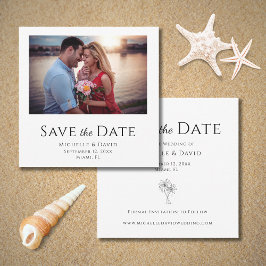 Moderne Foto Tropische Palmbomen Bestemming Save The Date